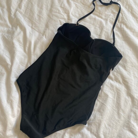YesStyle Unworn Black and White One Piece Swimsuit - Picture 2 of 3
